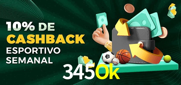 10% de bônus de cashback na 345Ok